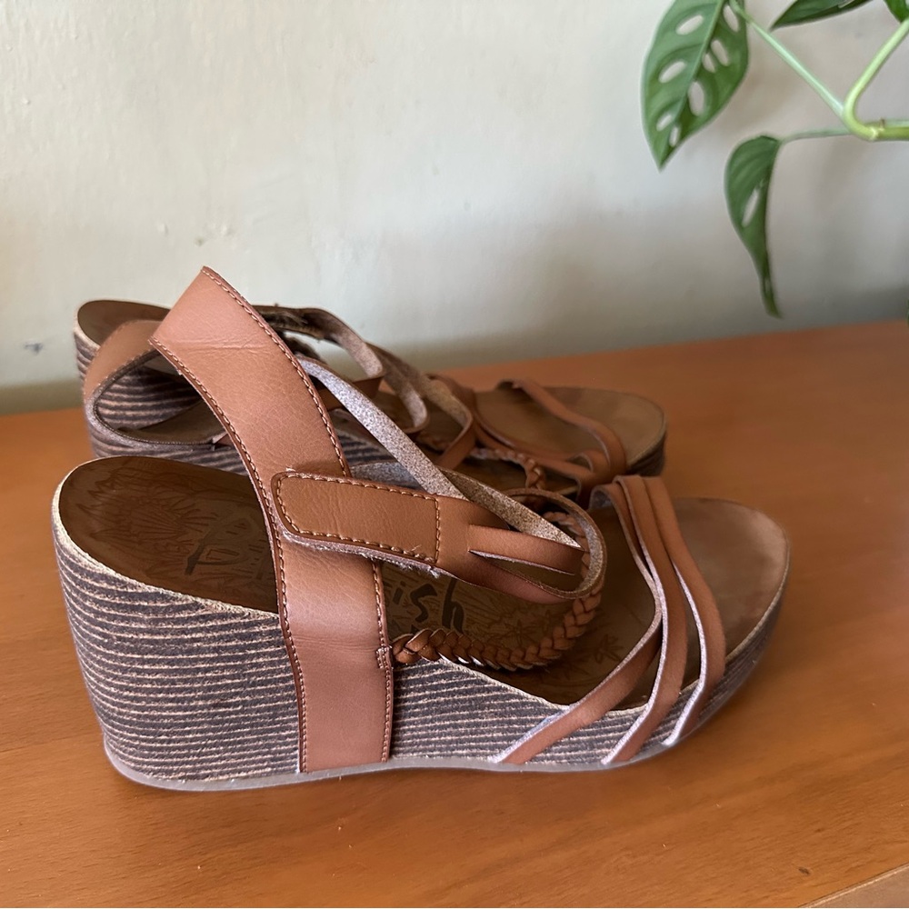 Blowfish Malibu Tan Wedge Sandals